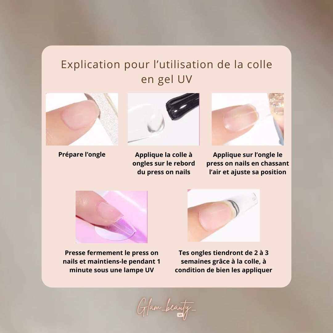 Utilisation de la colle en gel uv